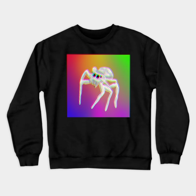 Jumping Spider Drawing V9 (Glitch) Crewneck Sweatshirt by IgorAndMore